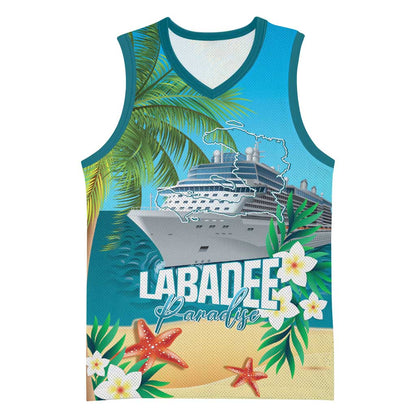 Afro Haiti Labadee Peninsula Basketball Jersey Caribbean Cruise Tropical Vibes - African Pride