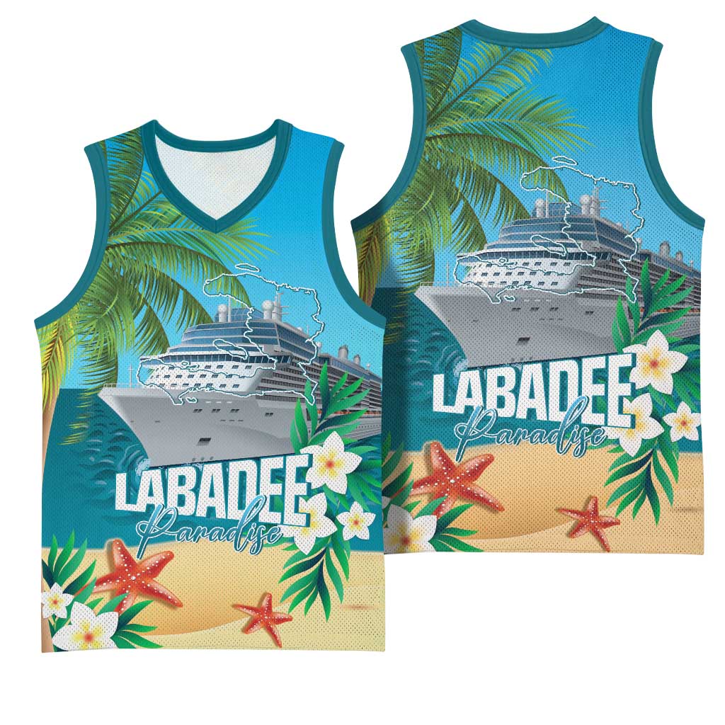 Afro Haiti Labadee Peninsula Basketball Jersey Caribbean Cruise Tropical Vibes - African Pride