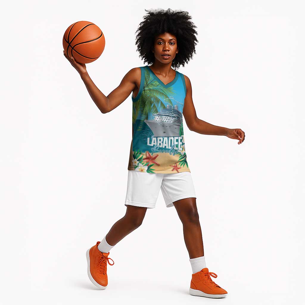 Afro Haiti Labadee Peninsula Basketball Jersey Caribbean Cruise Tropical Vibes - African Pride