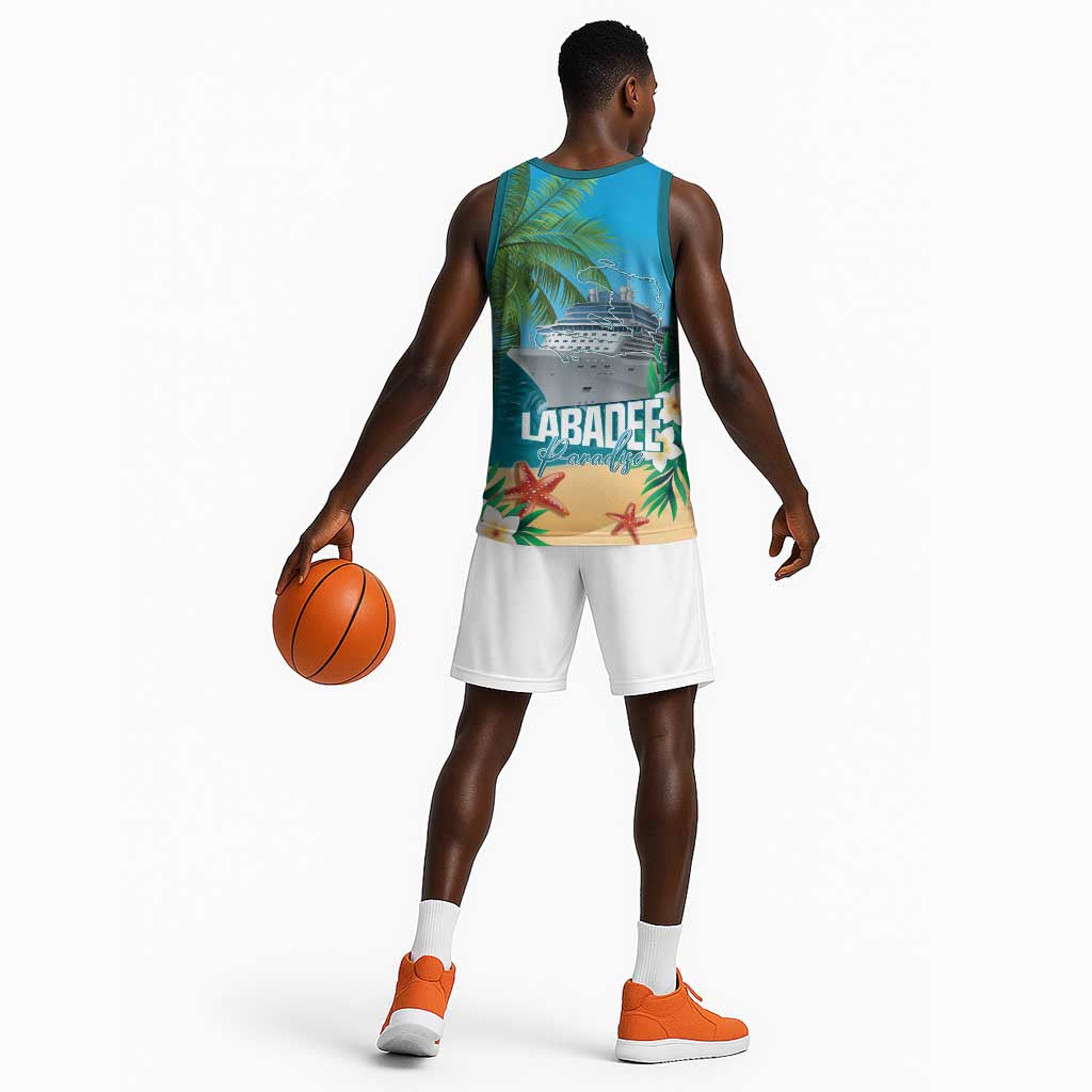 Afro Haiti Labadee Peninsula Basketball Jersey Caribbean Cruise Tropical Vibes - African Pride