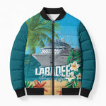 Afro Haiti Labadee Peninsula Bomber Puffer Jacket Caribbean Cruise Tropical Vibes - African Pride