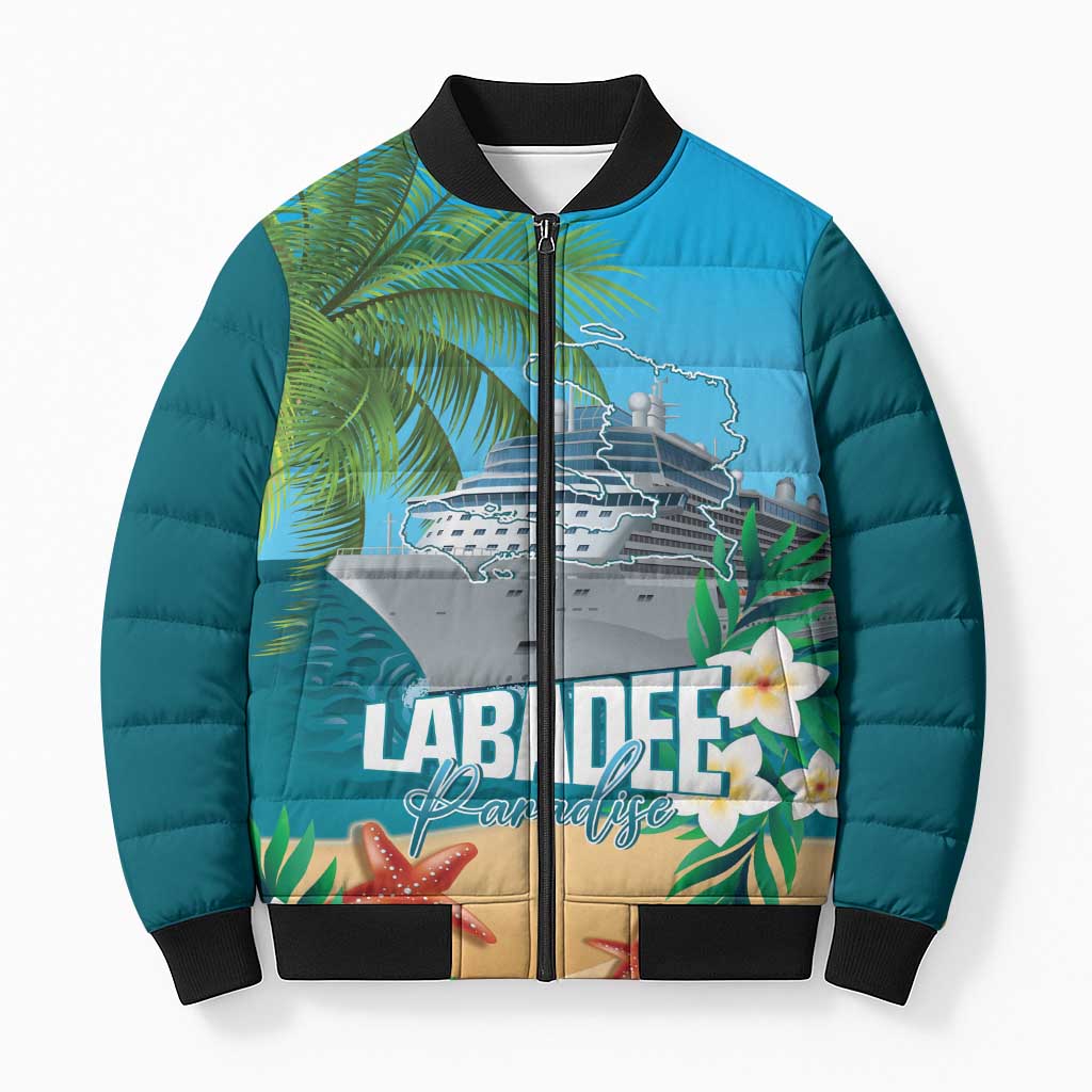 Afro Haiti Labadee Peninsula Bomber Puffer Jacket Caribbean Cruise Tropical Vibes - African Pride