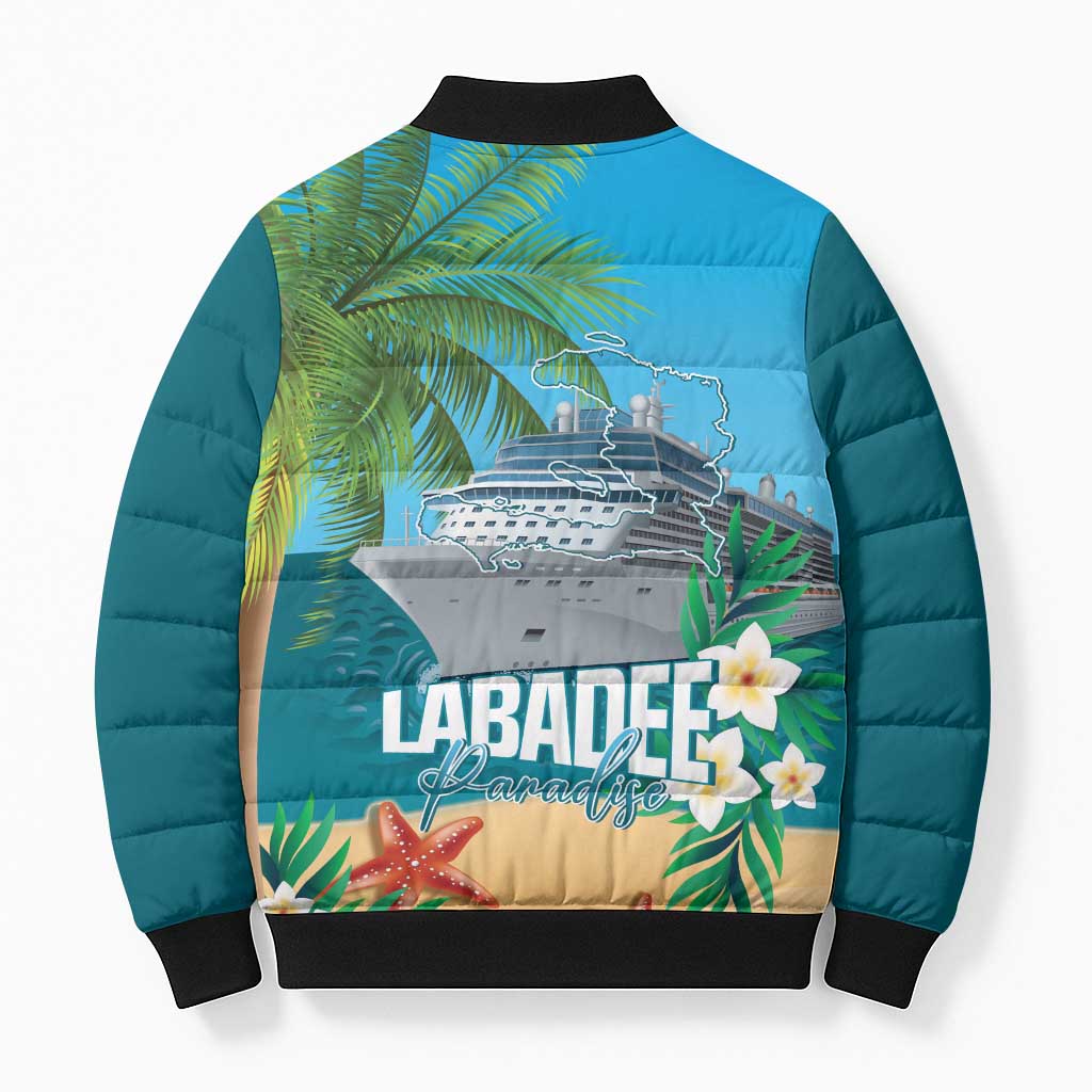 Afro Haiti Labadee Peninsula Bomber Puffer Jacket Caribbean Cruise Tropical Vibes - African Pride
