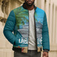 Afro Haiti Labadee Peninsula Bomber Puffer Jacket Caribbean Cruise Tropical Vibes - African Pride