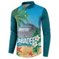 Afro Haiti Labadee Peninsula Button Sweatshirt Caribbean Cruise Tropical Vibes