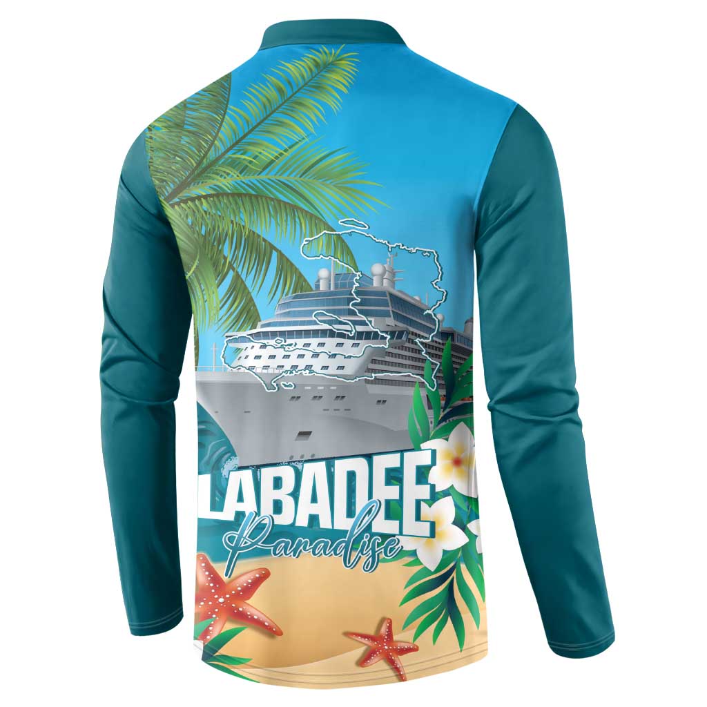 Afro Haiti Labadee Peninsula Button Sweatshirt Caribbean Cruise Tropical Vibes