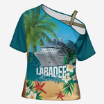 Afro Haiti Labadee Peninsula Cross Shoulder Shirt Caribbean Cruise Tropical Vibes - African Pride