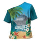 Afro Haiti Labadee Peninsula Cross Shoulder Shirt Caribbean Cruise Tropical Vibes - African Pride