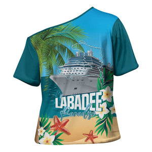 Afro Haiti Labadee Peninsula Cross Shoulder Shirt Caribbean Cruise Tropical Vibes - African Pride