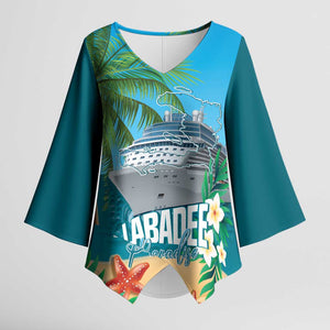 Afro Haiti Labadee Peninsula Kimono Sleeve Blouse Caribbean Cruise Tropical Vibes - African Pride