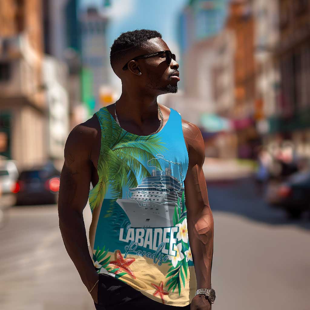 Afro Haiti Labadee Peninsula Men Tank Top Caribbean Cruise Tropical Vibes - African Pride