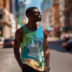 Afro Haiti Labadee Peninsula Men Tank Top Caribbean Cruise Tropical Vibes - African Pride