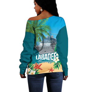 Afro Haiti Labadee Peninsula Off Shoulder Sweater Caribbean Cruise Tropical Vibes - African Pride