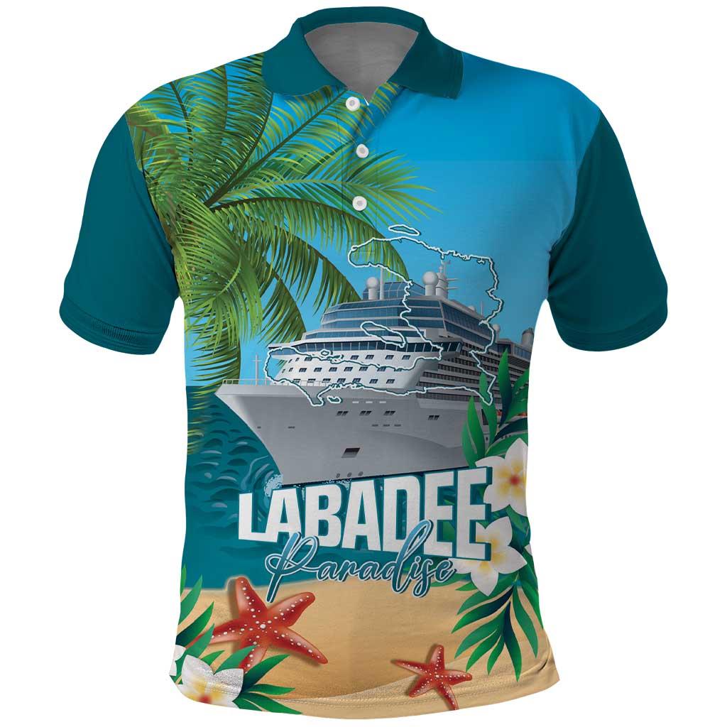 Afro Haiti Labadee Peninsula Polo Shirt Caribbean Cruise Tropical Vibes LT14