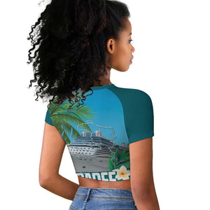 Afro Haiti Labadee Peninsula Raglan Cropped T shirt Caribbean Cruise Tropical Vibes LT14