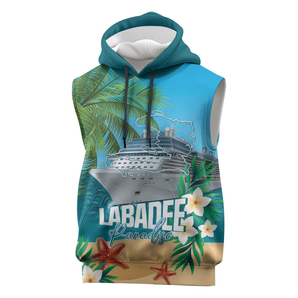 Afro Haiti Labadee Peninsula Sleeveless Hoodie Caribbean Cruise Tropical Vibes - African Pride