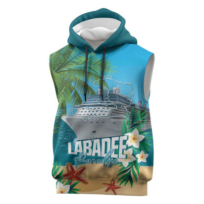 Afro Haiti Labadee Peninsula Sleeveless Hoodie Caribbean Cruise Tropical Vibes - African Pride