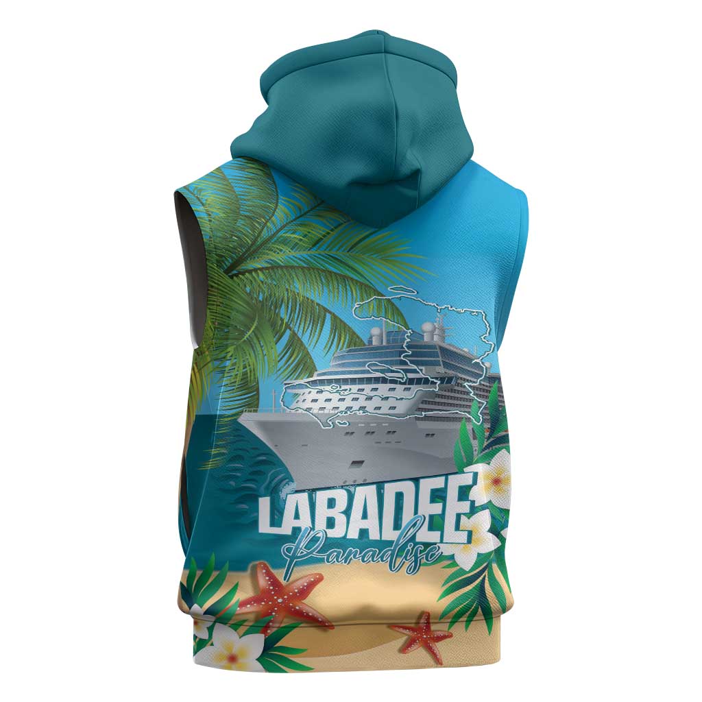 Afro Haiti Labadee Peninsula Sleeveless Hoodie Caribbean Cruise Tropical Vibes - African Pride
