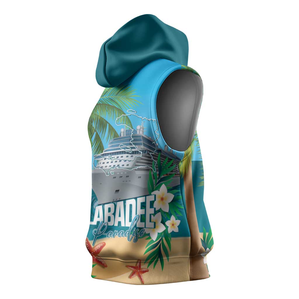 Afro Haiti Labadee Peninsula Sleeveless Hoodie Caribbean Cruise Tropical Vibes - African Pride