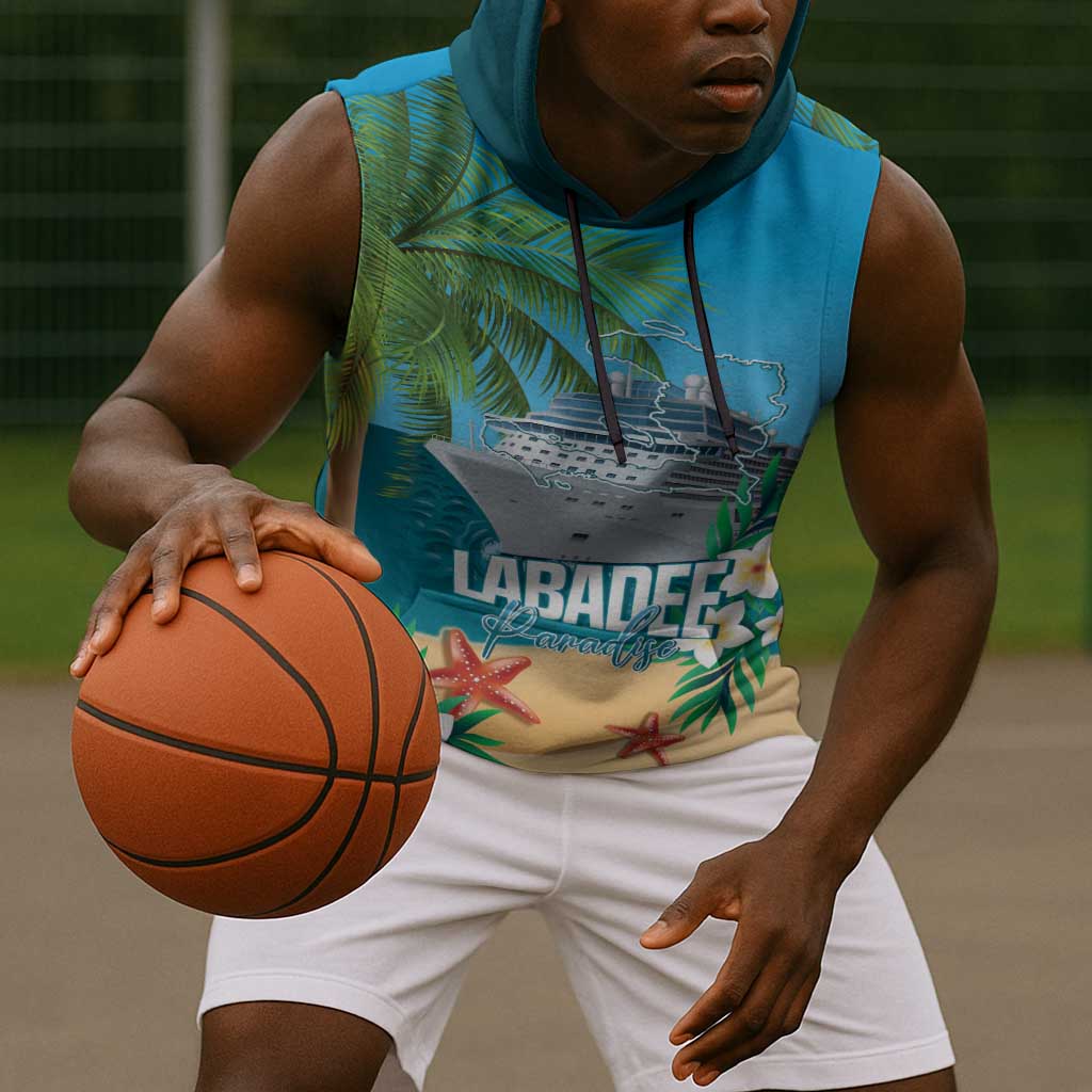 Afro Haiti Labadee Peninsula Sleeveless Hoodie Caribbean Cruise Tropical Vibes - African Pride