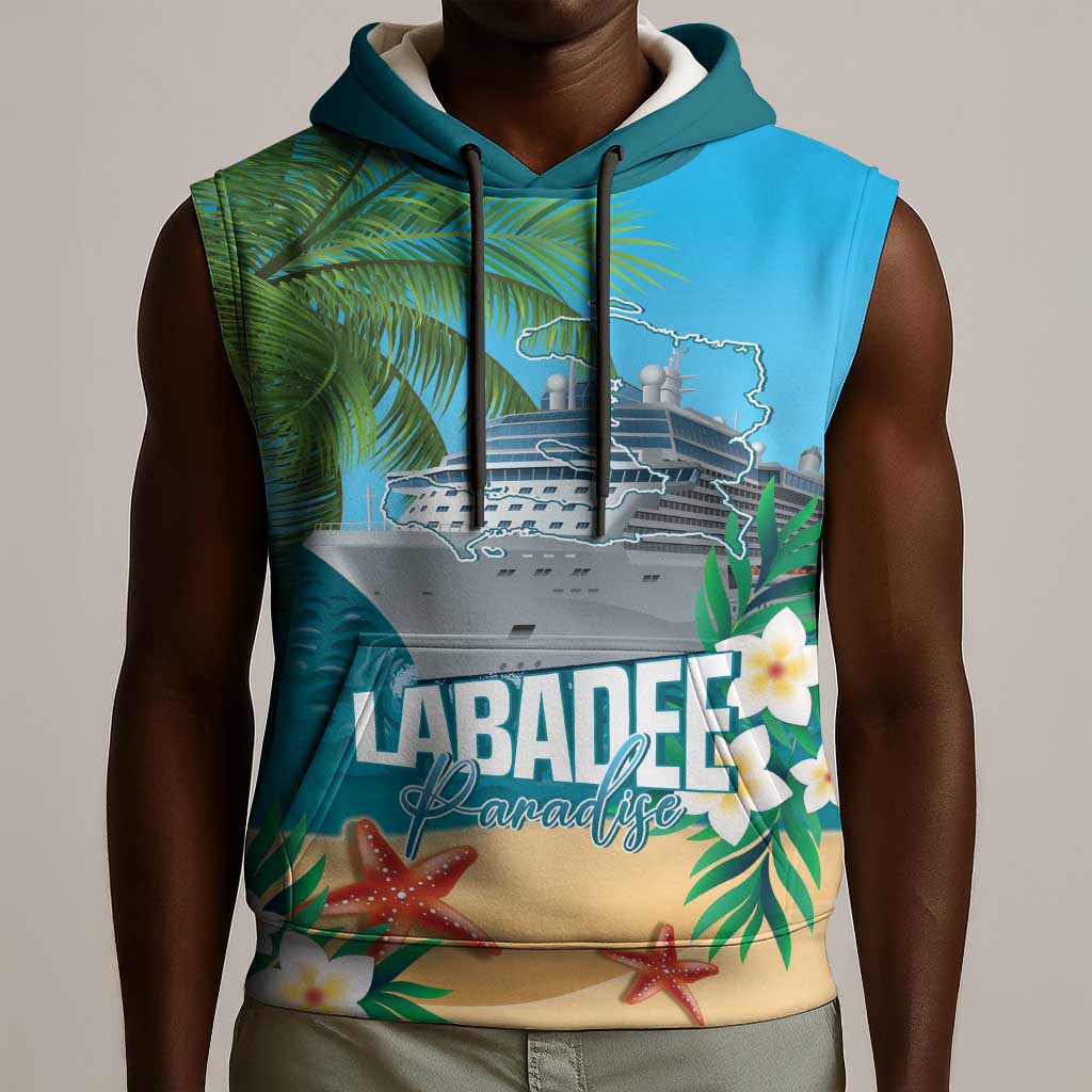 Afro Haiti Labadee Peninsula Sleeveless Hoodie Caribbean Cruise Tropical Vibes - African Pride