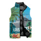 Afro Haiti Labadee Peninsula Sleeveless Puffer Jacket Caribbean Cruise Tropical Vibes - African Pride