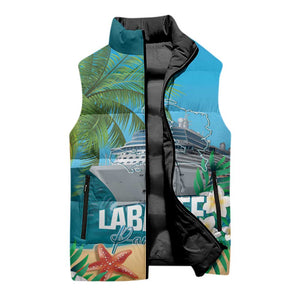 Afro Haiti Labadee Peninsula Sleeveless Puffer Jacket Caribbean Cruise Tropical Vibes - African Pride