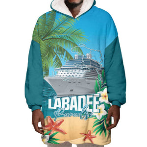 Afro Haiti Labadee Peninsula Wearable Blanket Hoodie Caribbean Cruise Tropical Vibes - African Pride