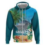 Afro Haiti Labadee Peninsula Zip Hoodie Caribbean Cruise Tropical Vibes - African Pride