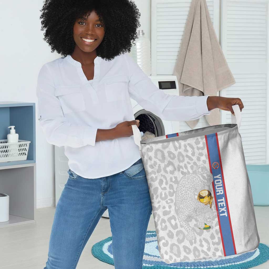 DR Congo Football Custom Laundry Basket Come On Leopards White Color