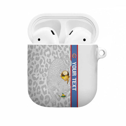 DR Congo Football Custom AirPods Case Come On Leopards White Color