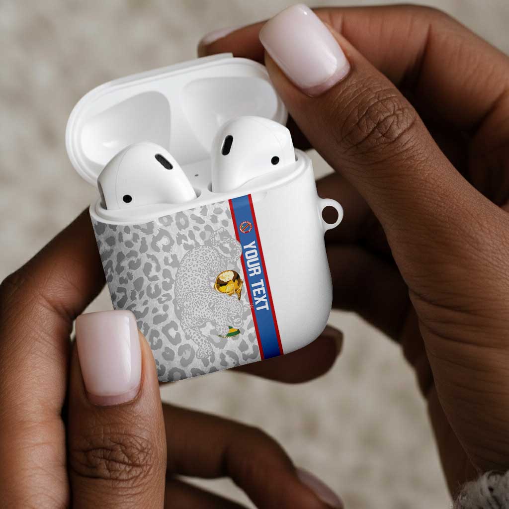 DR Congo Football Custom AirPods Case Come On Leopards White Color