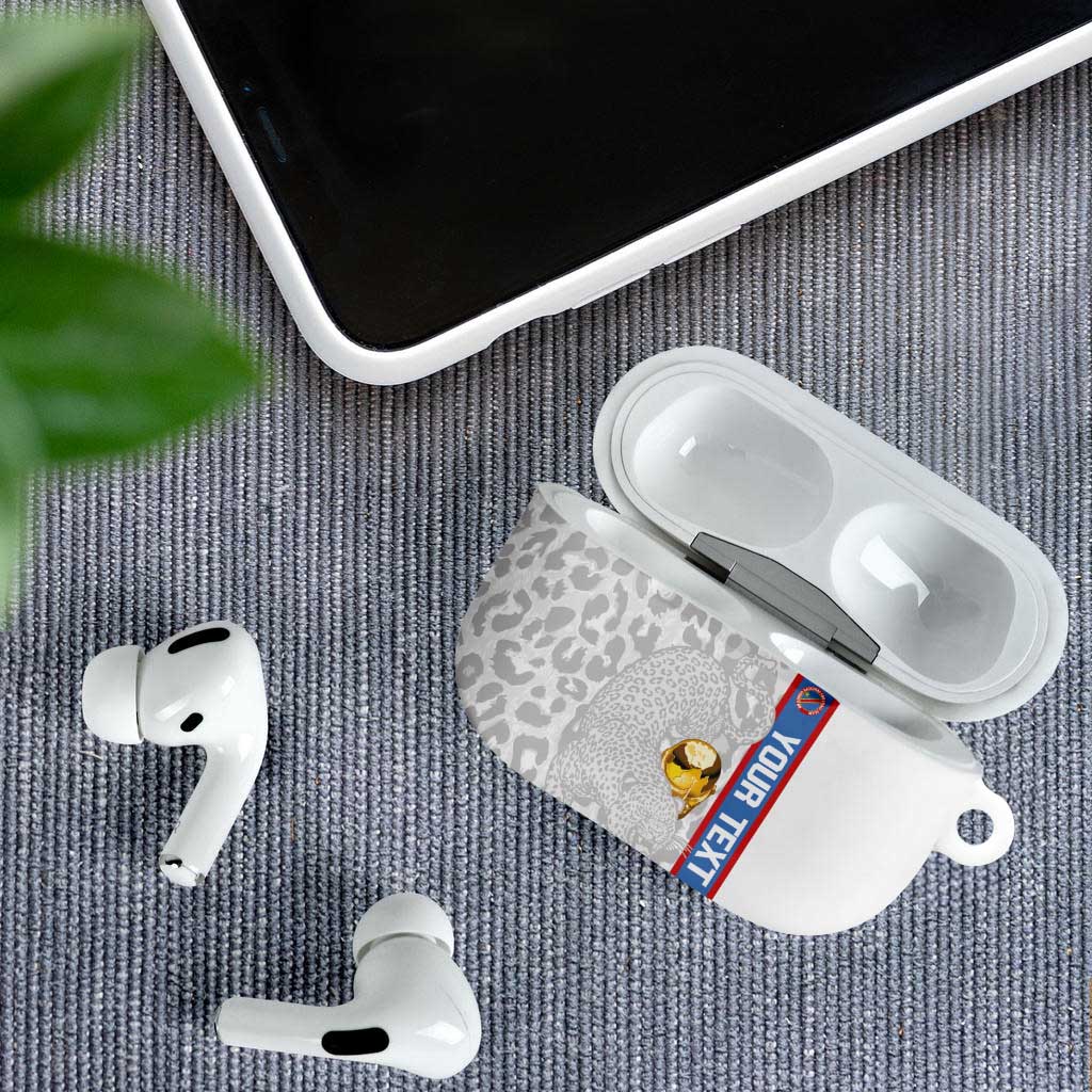DR Congo Football Custom AirPods Case Come On Leopards White Color