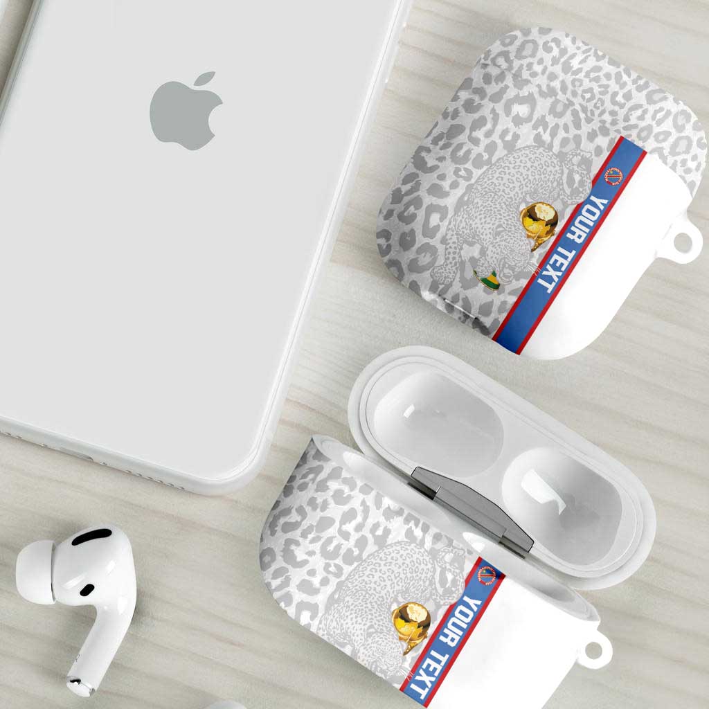DR Congo Football Custom AirPods Case Come On Leopards White Color