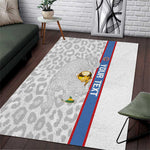 DR Congo Football Custom Area Rug Come On Leopards White Color