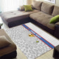 DR Congo Football Custom Area Rug Come On Leopards White Color
