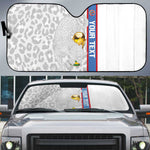 DR Congo Football Custom Auto Sun Shade Come On Leopards White Color