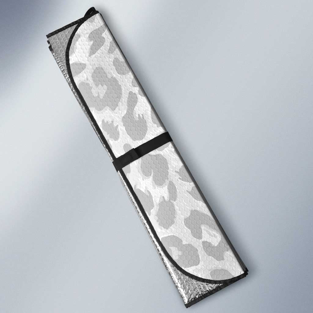 DR Congo Football Custom Auto Sun Shade Come On Leopards White Color