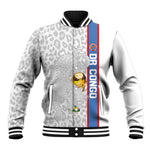DR Congo Football Custom Baseball Jacket Come On Leopards White Color