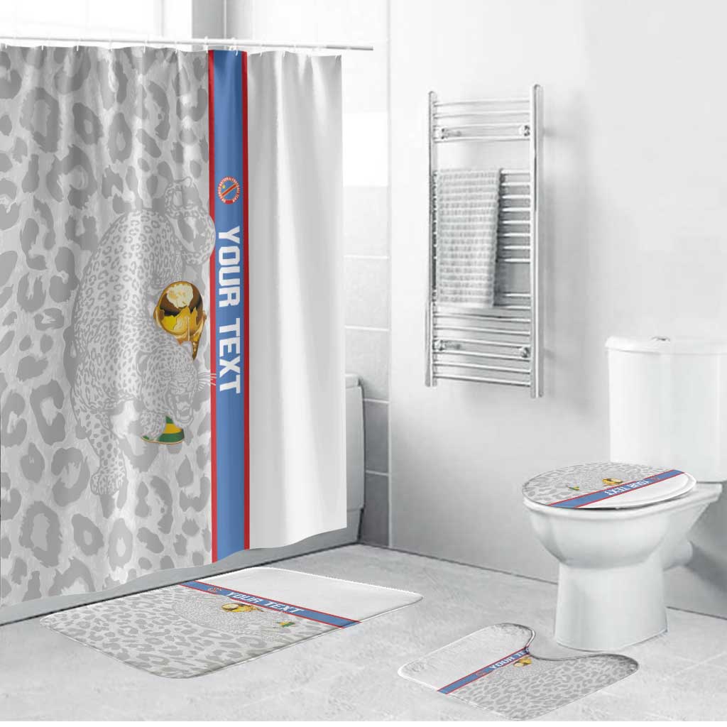 DR Congo Football Custom Bathroom Set Come On Leopards White Color