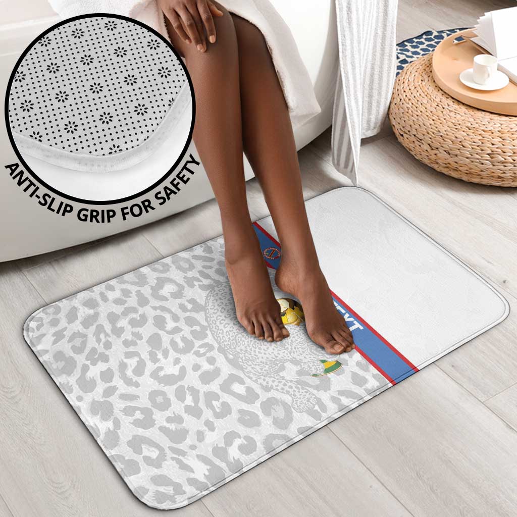 DR Congo Football Custom Bathroom Set Come On Leopards White Color