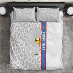 DR Congo Football Custom Bedding Set Come On Leopards White Color