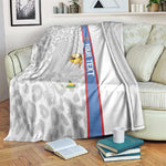DR Congo Football Custom Blanket Come On Leopards White Color