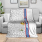 DR Congo Football Custom Blanket Come On Leopards White Color