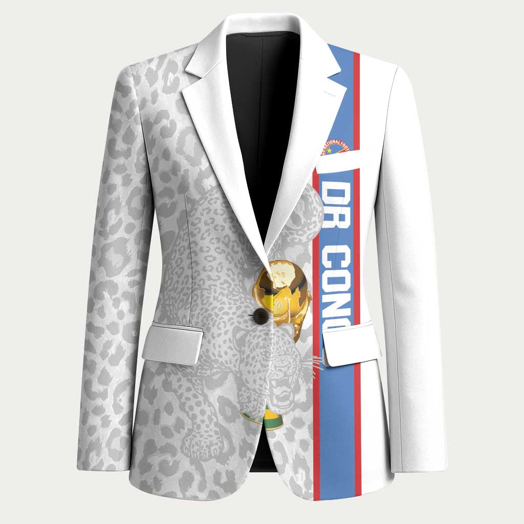 DR Congo Football Custom Blazer Come On Leopards White Color