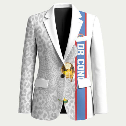 DR Congo Football Custom Blazer Come On Leopards White Color