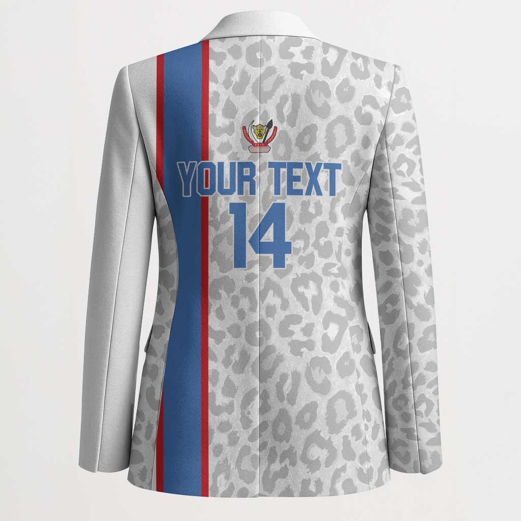 DR Congo Football Custom Blazer Come On Leopards White Color