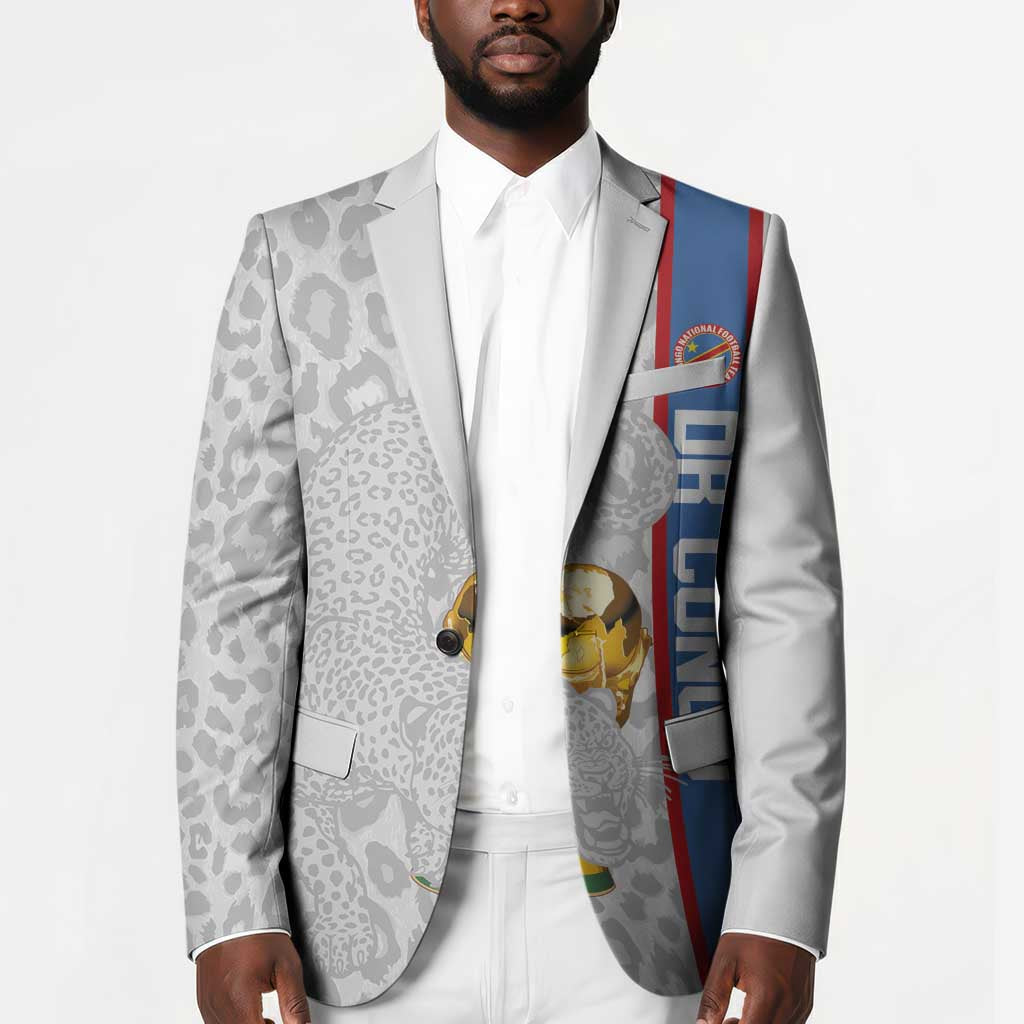 DR Congo Football Custom Blazer Come On Leopards White Color