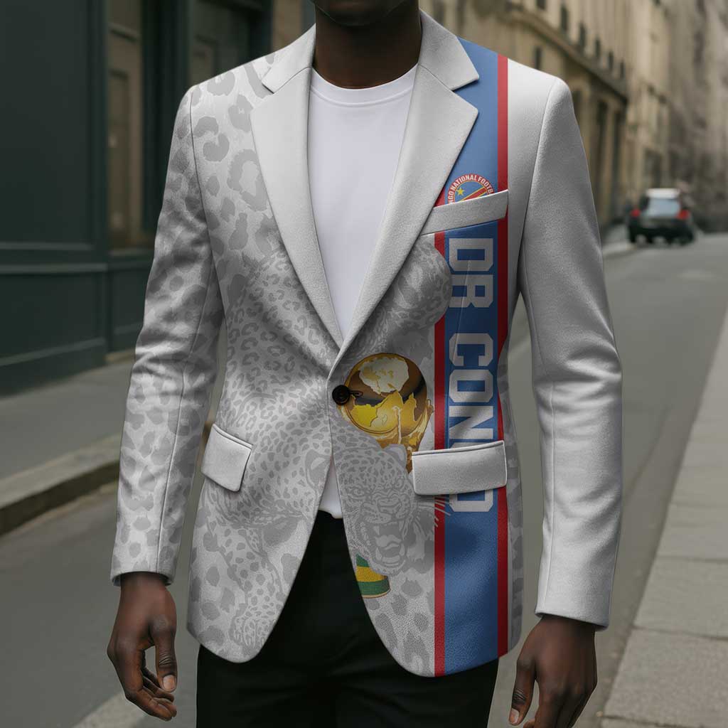 DR Congo Football Custom Blazer Come On Leopards White Color