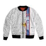 DR Congo Football Custom Bomber Jacket Come On Leopards White Color